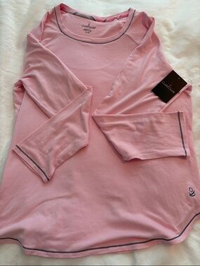 Cuddl Duds Light Pink Long Sleeve Crew Top